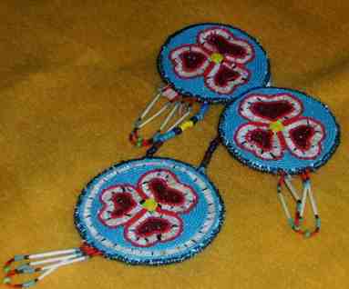 beaded pins and necklaces