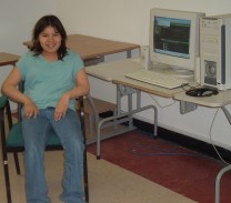 Spirit Lake Teen on computer