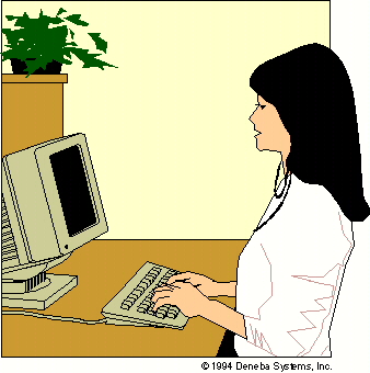 woman at computer