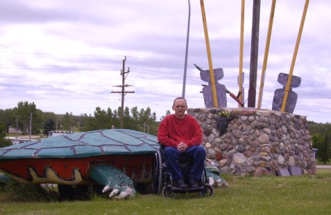 Willie outdoors at Turtle Mountain