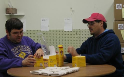 young man with job coach
