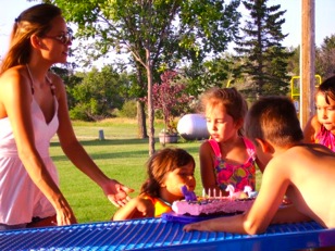 Turtle Mountain mother with children