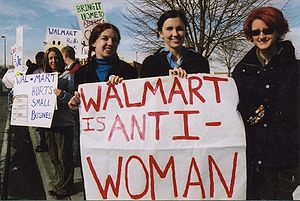 A protest in Utah against Wal-Mart